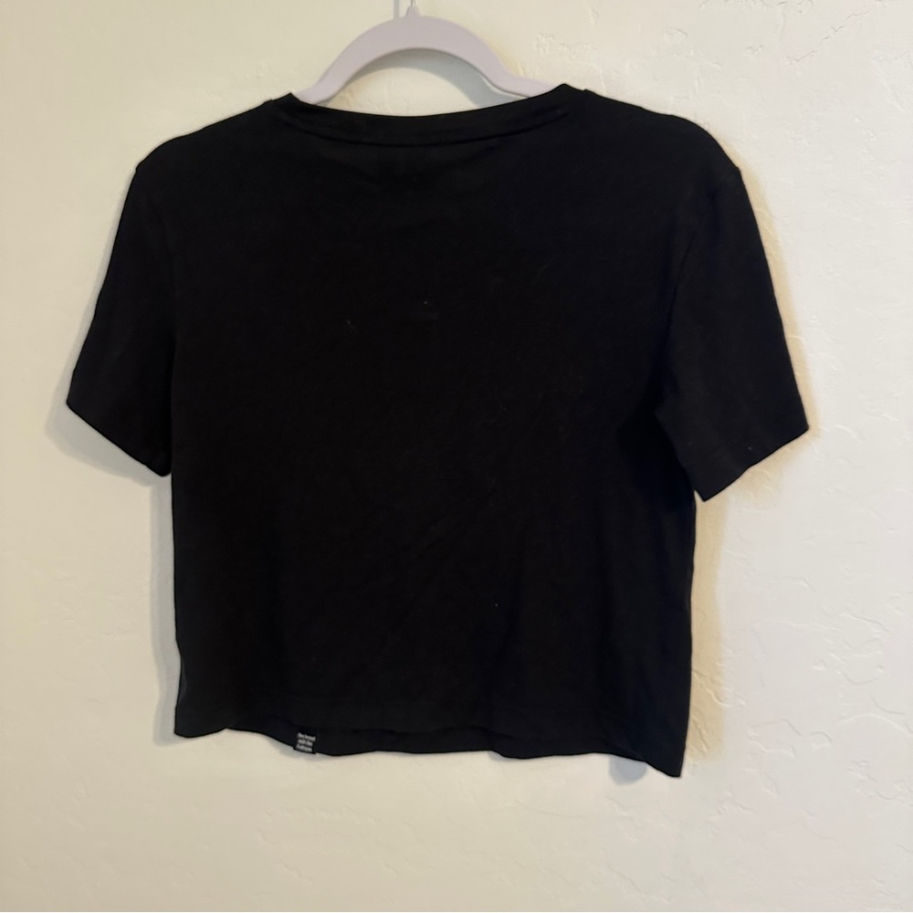 Adidas Women's Black and White Cropped T-shirt Size XS - Picture 4 of 6